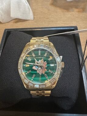 NWT - TIMEX X Jacquie Aiche Malachite Flower Tribe Eye Watch 36MM
